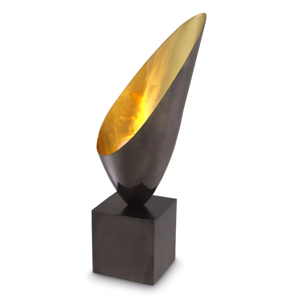 Grotto Table Lamp Gunmetal/Gold/Black 70.5cm