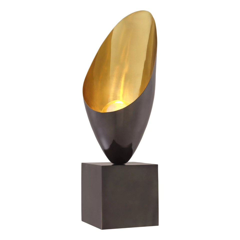 Grotto Table Lamp Gunmetal/Gold/Black 70.5cm