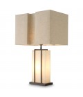 Graham Table Lamp Bronze/White/Linen 81cm