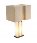 Graham Table Lamp Bronze/White/Linen 81cm