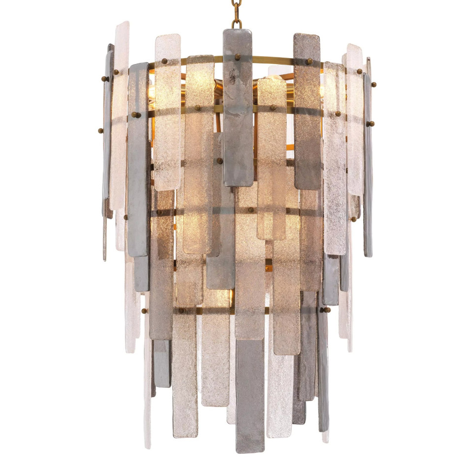 Greyson Chandelier Brass/Glass 62cm