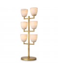 Valerius Table Lamp Brass/White 81cm