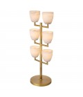 Valerius Table Lamp Brass/White 81cm