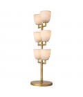 Valerius Table Lamp Brass/White 81cm