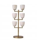 Valerius Table Lamp Brass/White 81cm