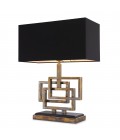 Windolf Table Lamp Vintage Brass/Black 48cm