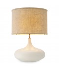 Jones Table Lamp White/Brass/Linen 64.5cm