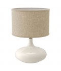 Jones Table Lamp White/Brass/Linen 64.5cm