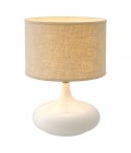 Jones Table Lamp White/Brass/Linen 64.5cm