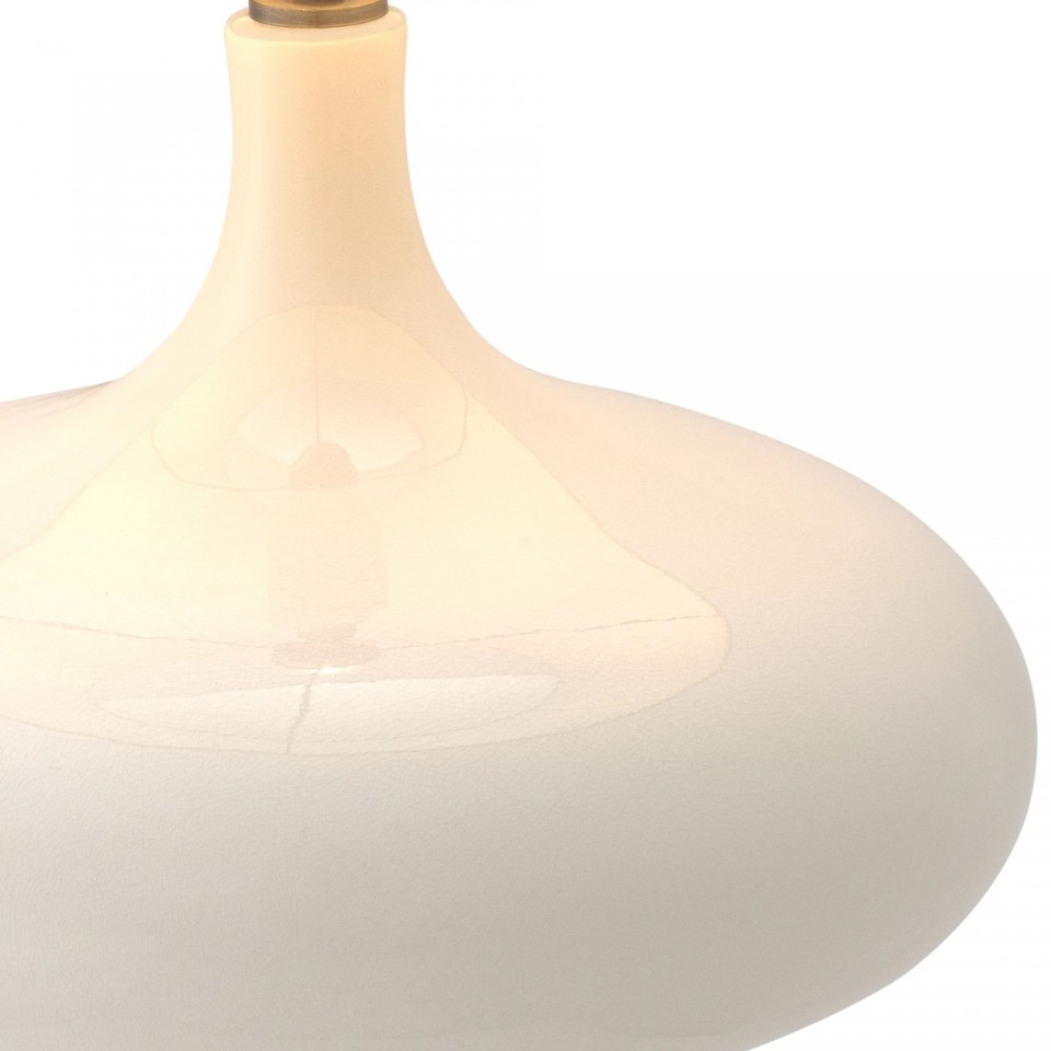 Jones Table Lamp White/Brass/Linen 64.5cm