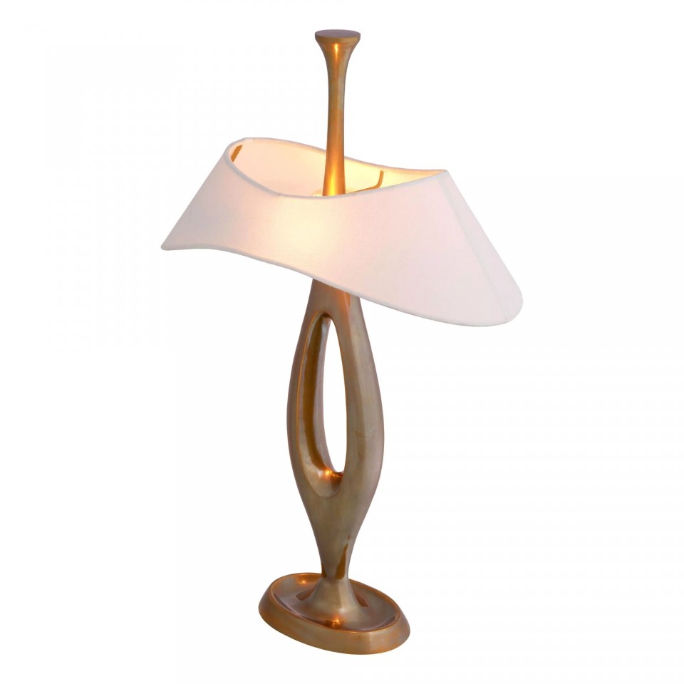 Gianfranco Table Lamp Brass/White 63cm