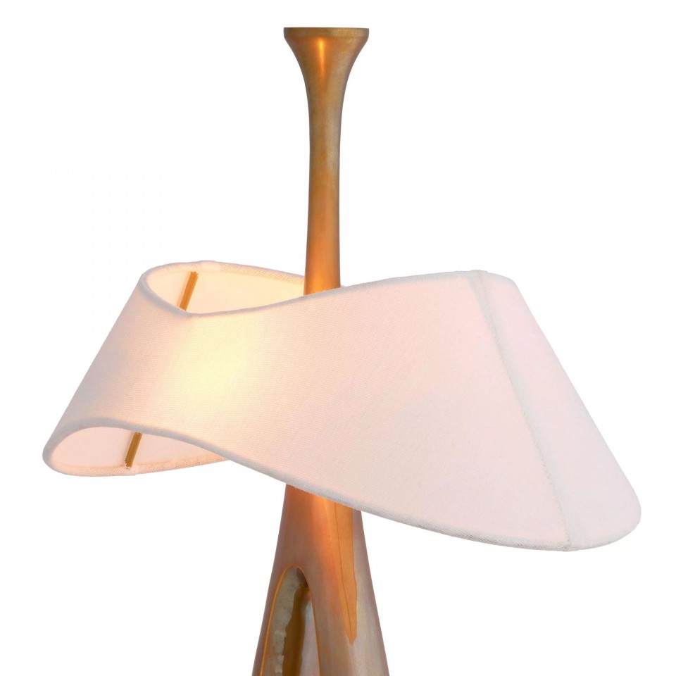 Gianfranco Table Lamp Brass/White 63cm