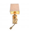 Ellington Wall Lamp Brass/Linen 30.5cm