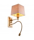 Ellington Wall Lamp Brass/Linen 30.5cm