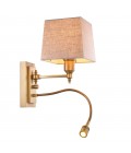 Ellington Wall Lamp Brass/Linen 30.5cm