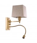 Ellington Wall Lamp Brass/Linen 30.5cm