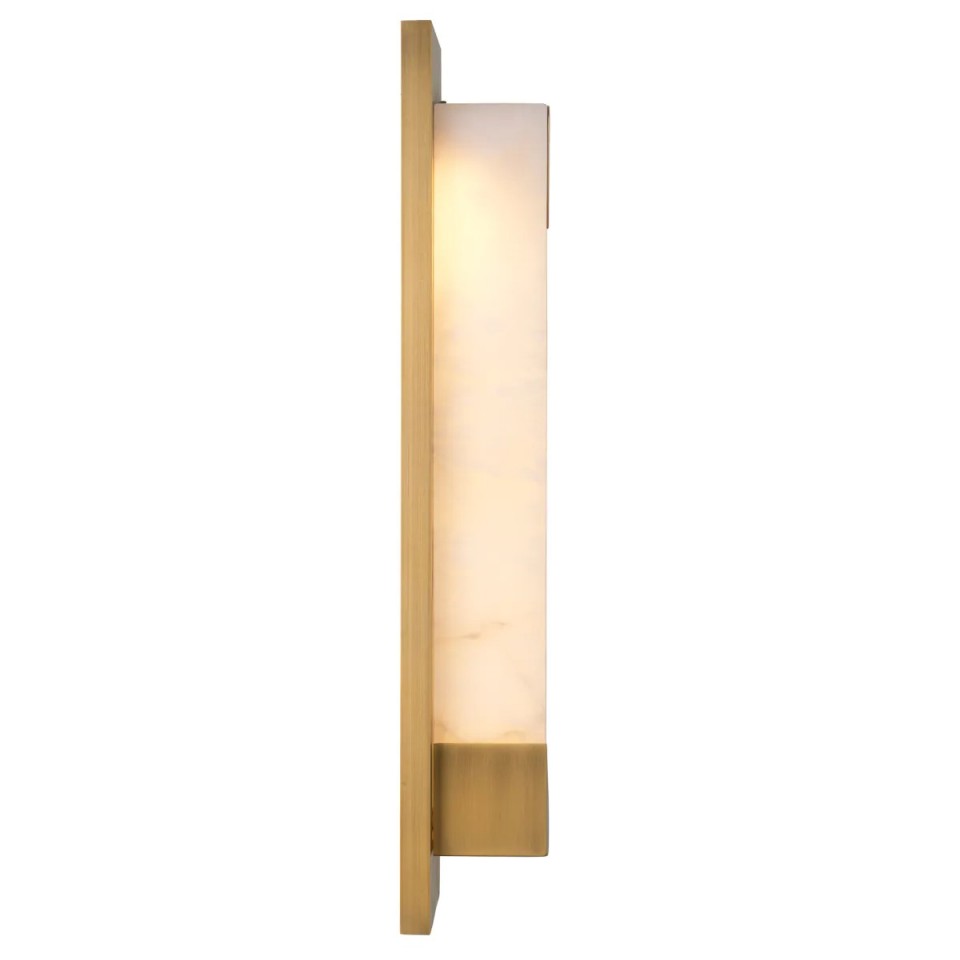 Scilla wall lamp antique brass/alabaster 60cm