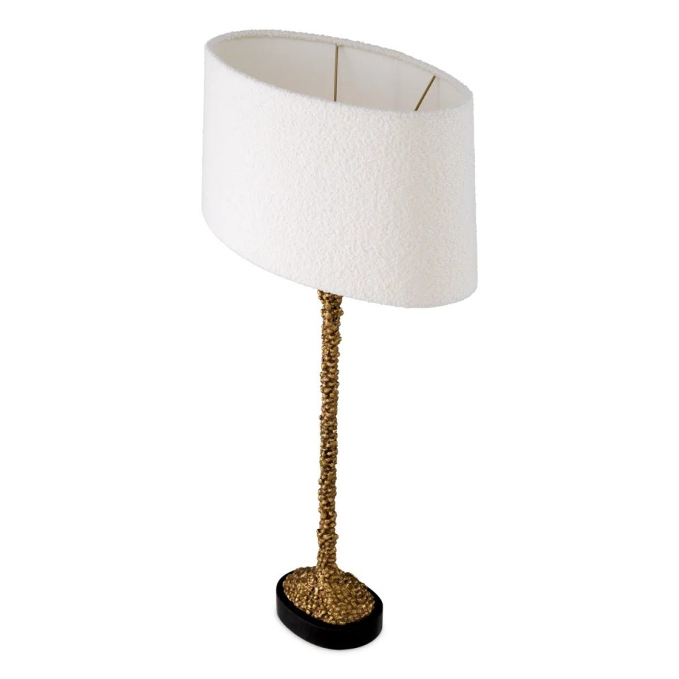 Miko Table Lamp Brass/White 70cm