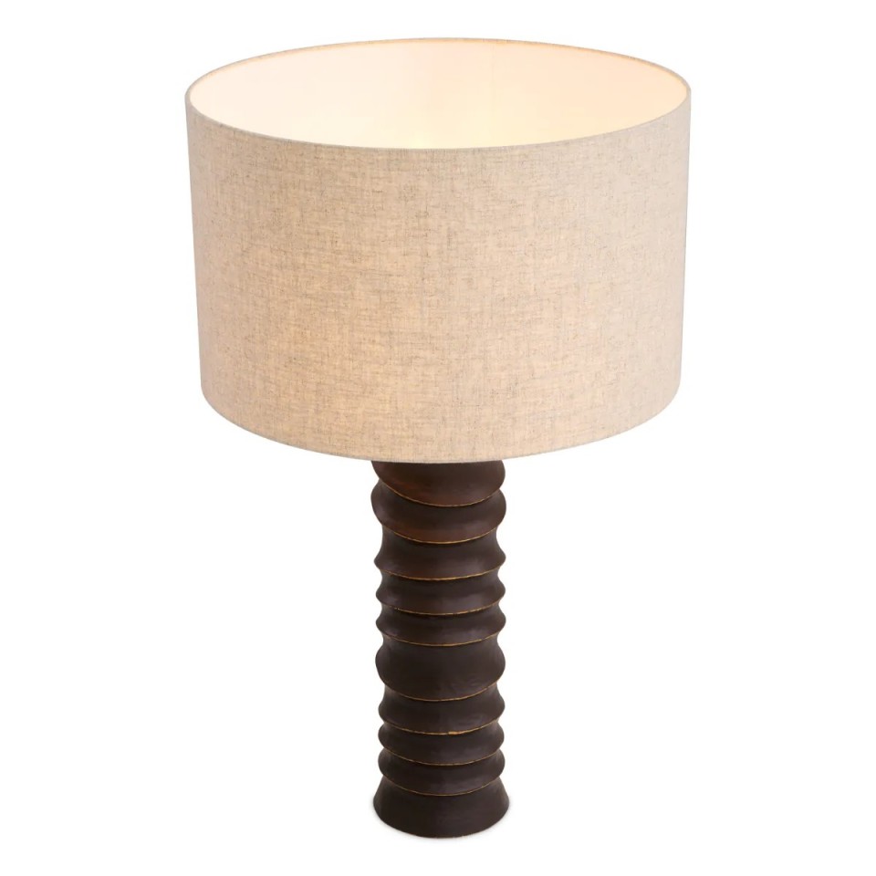 Gilardon Table Lamp Bronze/Linen 84cm