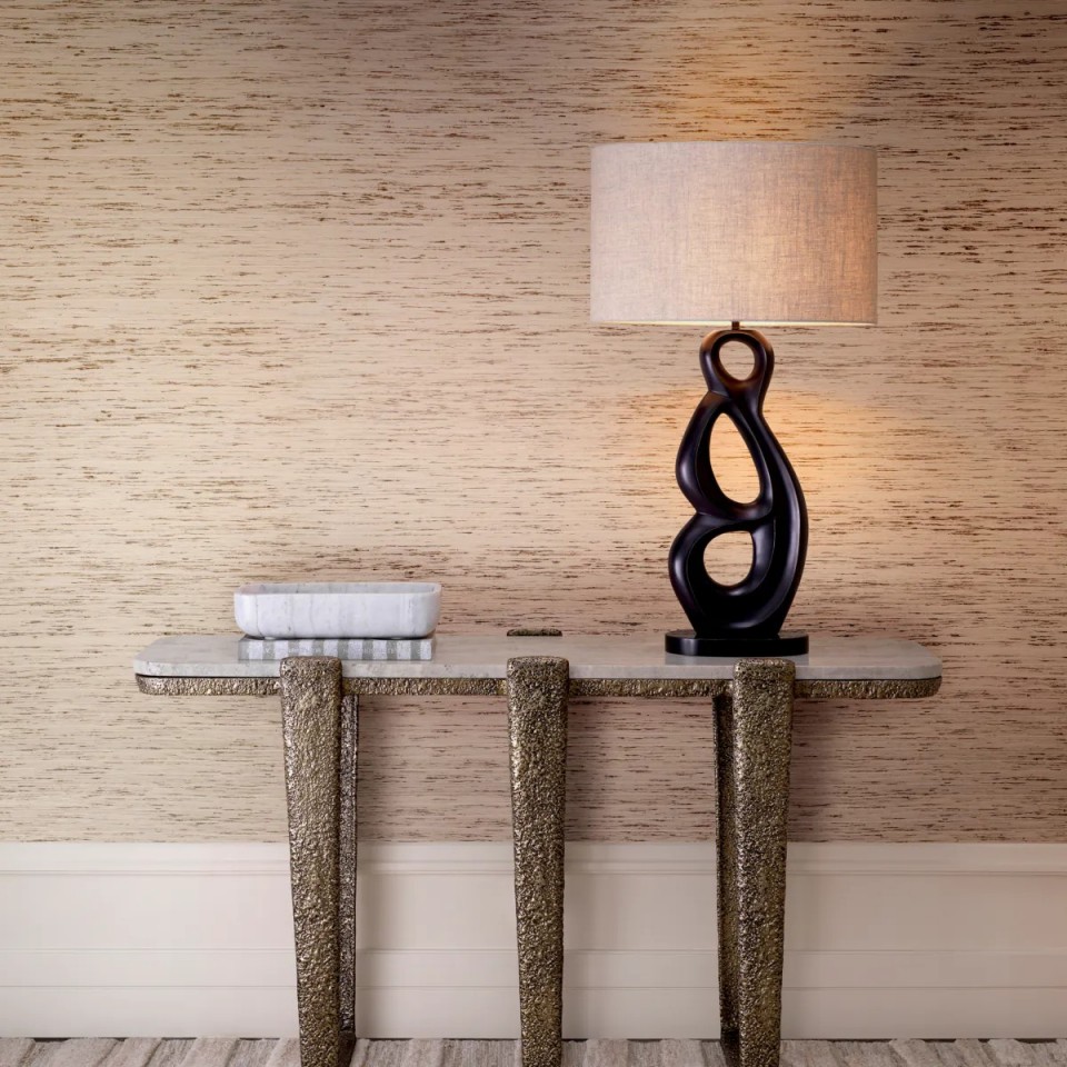 Macias table lamp bronze/linen 90cm