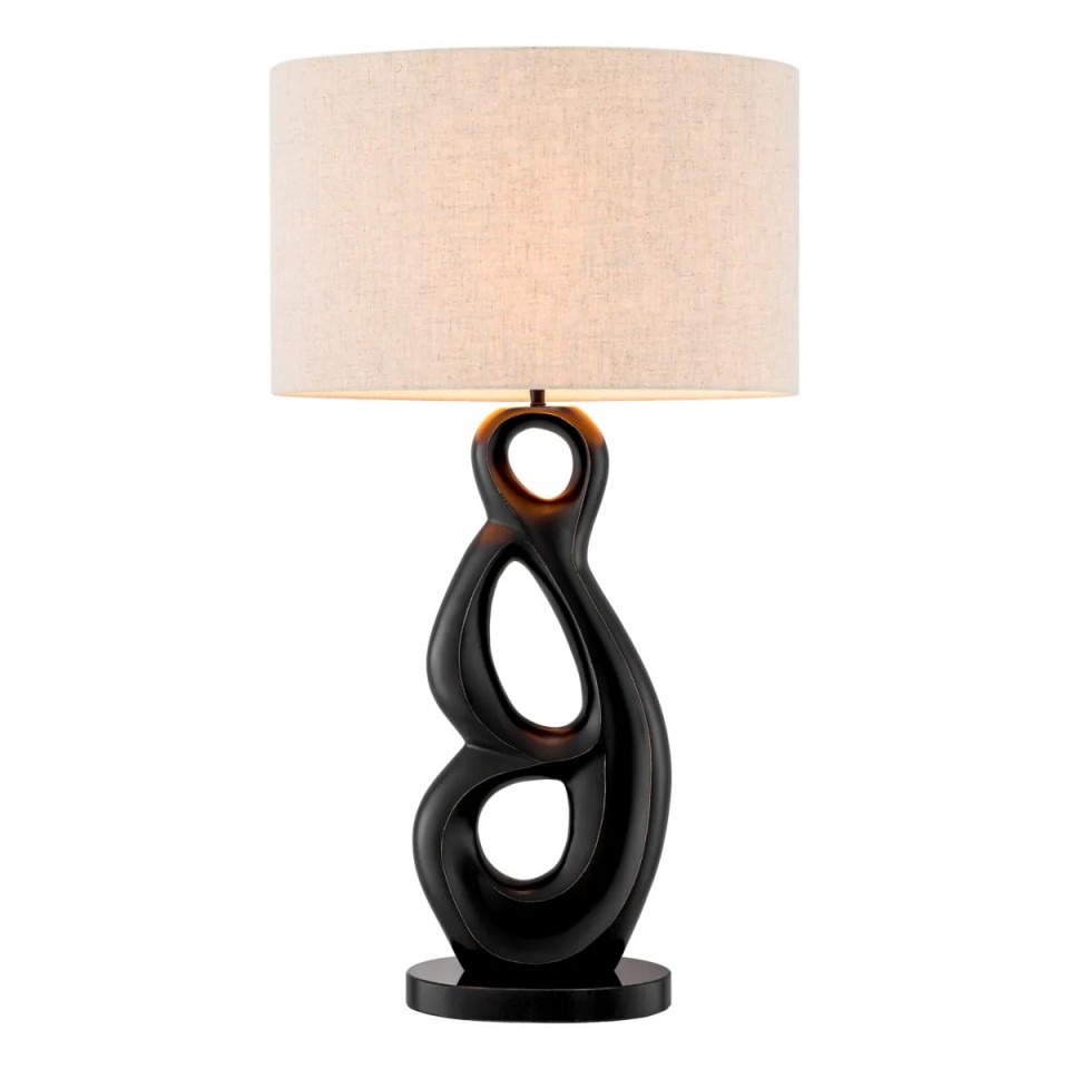 Macias table lamp bronze/linen 90cm