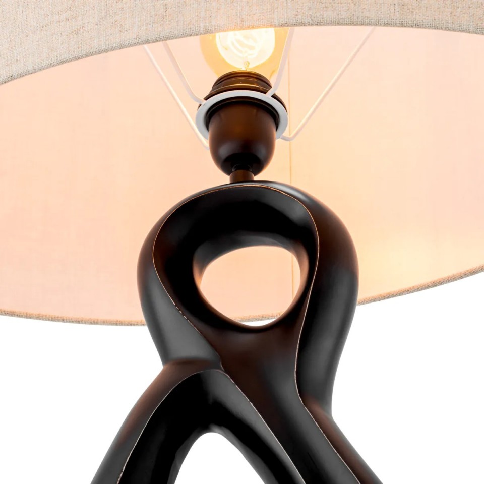 Macias table lamp bronze/linen 90cm