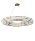 Ronco chandelier antique brass/glass 120cm