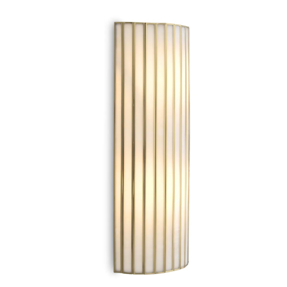 Monari wall lamp antique brass/glass 60cm