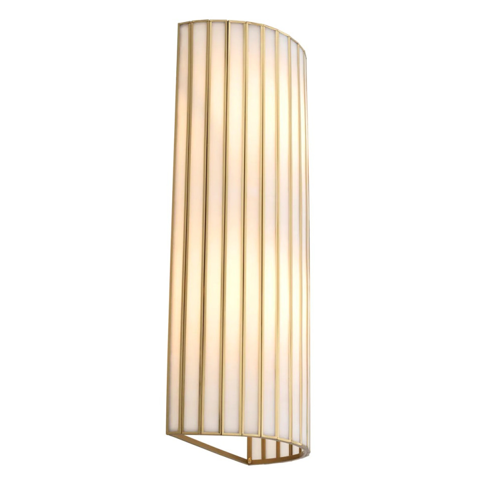 Monari wall lamp antique brass/glass 60cm