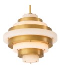 Lazzari Chandelier Antique Brass/Alabaster 60cm