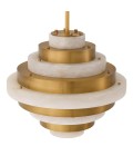 Lazzari Chandelier Antique Brass/Alabaster 60cm