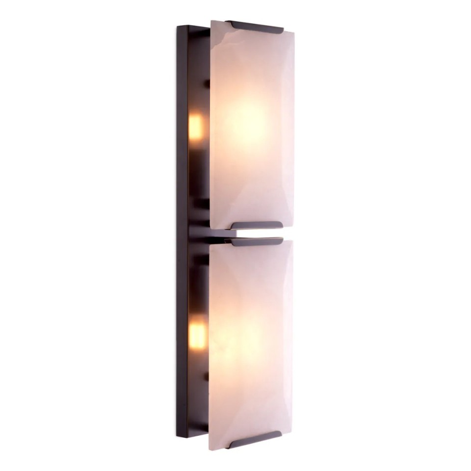 Ortiz Wall Lamp Bronze/White 51.5 cm