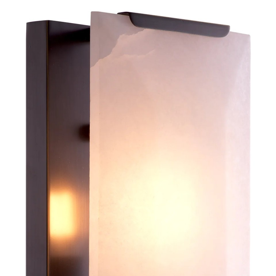 Ortiz Wall Lamp Bronze/White 51.5 cm