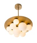 Orsini chandelier antique brass/white 70cm