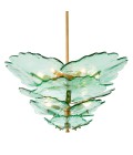 Florina chandelierantique brass/green 83cm