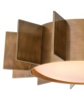 Mario flush ceiling light vintage brass/white 60cm