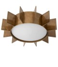 Mario flush ceiling light vintage brass/white 60cm