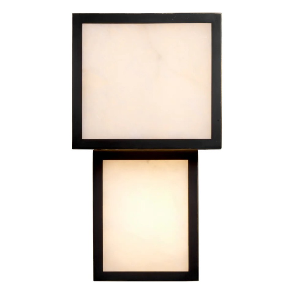 Serchio wall lamp black/alabaster 41cm