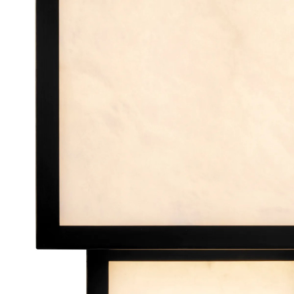 Serchio wall lamp black/alabaster 41cm