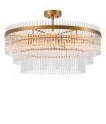 East Ceiling Lamp Antique Brass/Clear 81cm