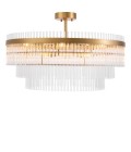 East Ceiling Lamp Antique Brass/Clear 81cm