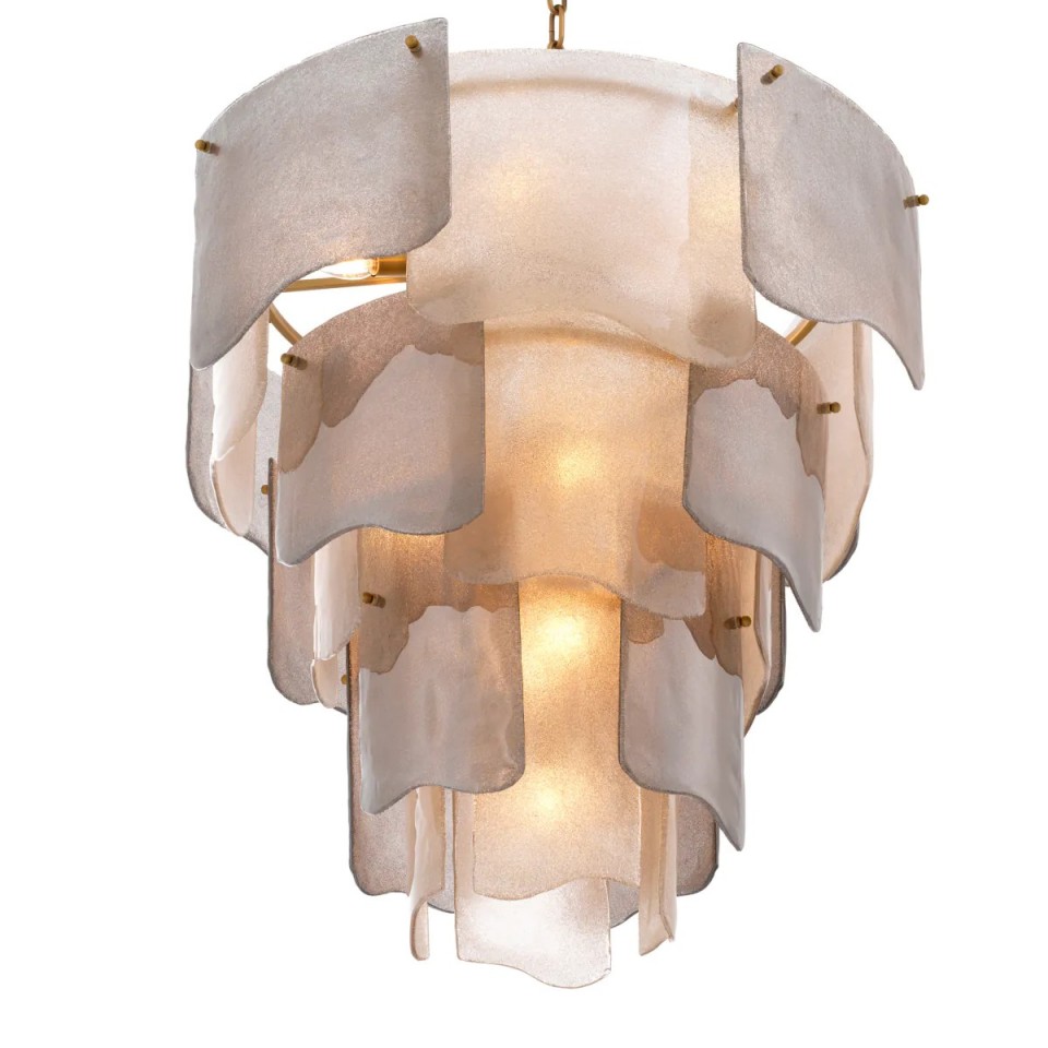 Asinara L chandelier antique brass/smoke 83cm