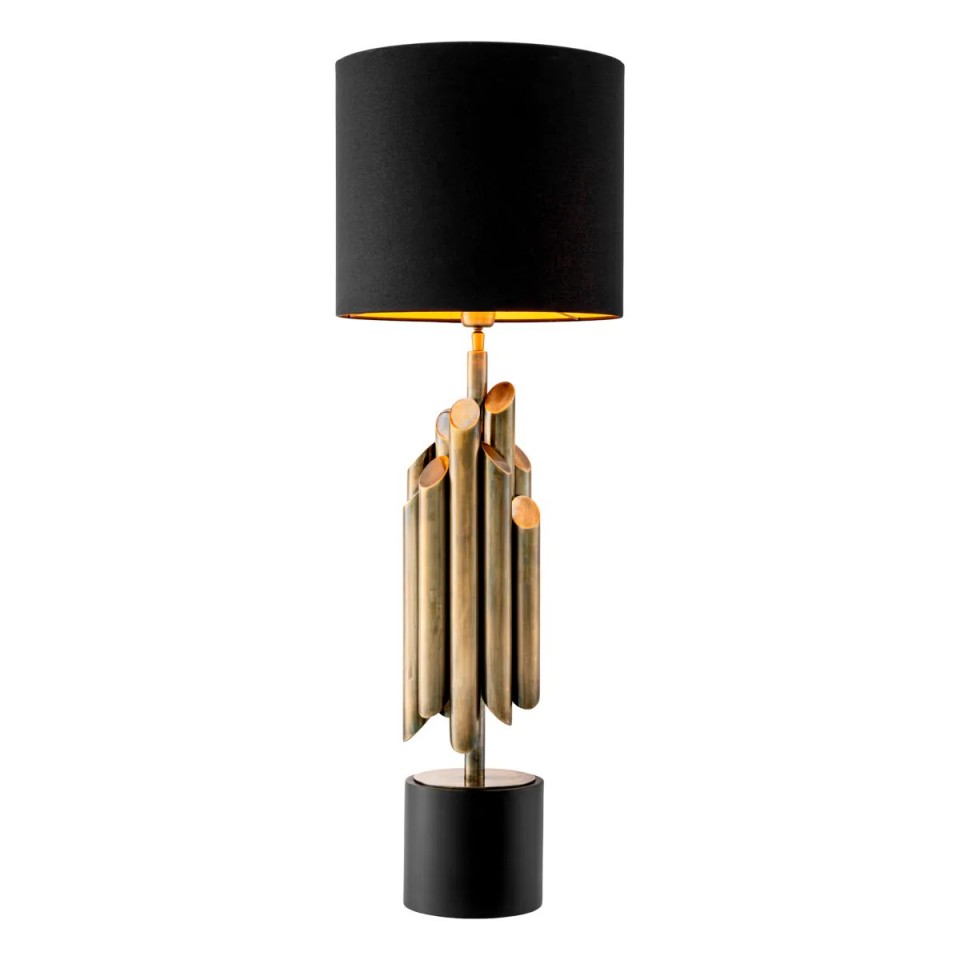 Beau Rivage Table Lamp Brass/Black 102cm