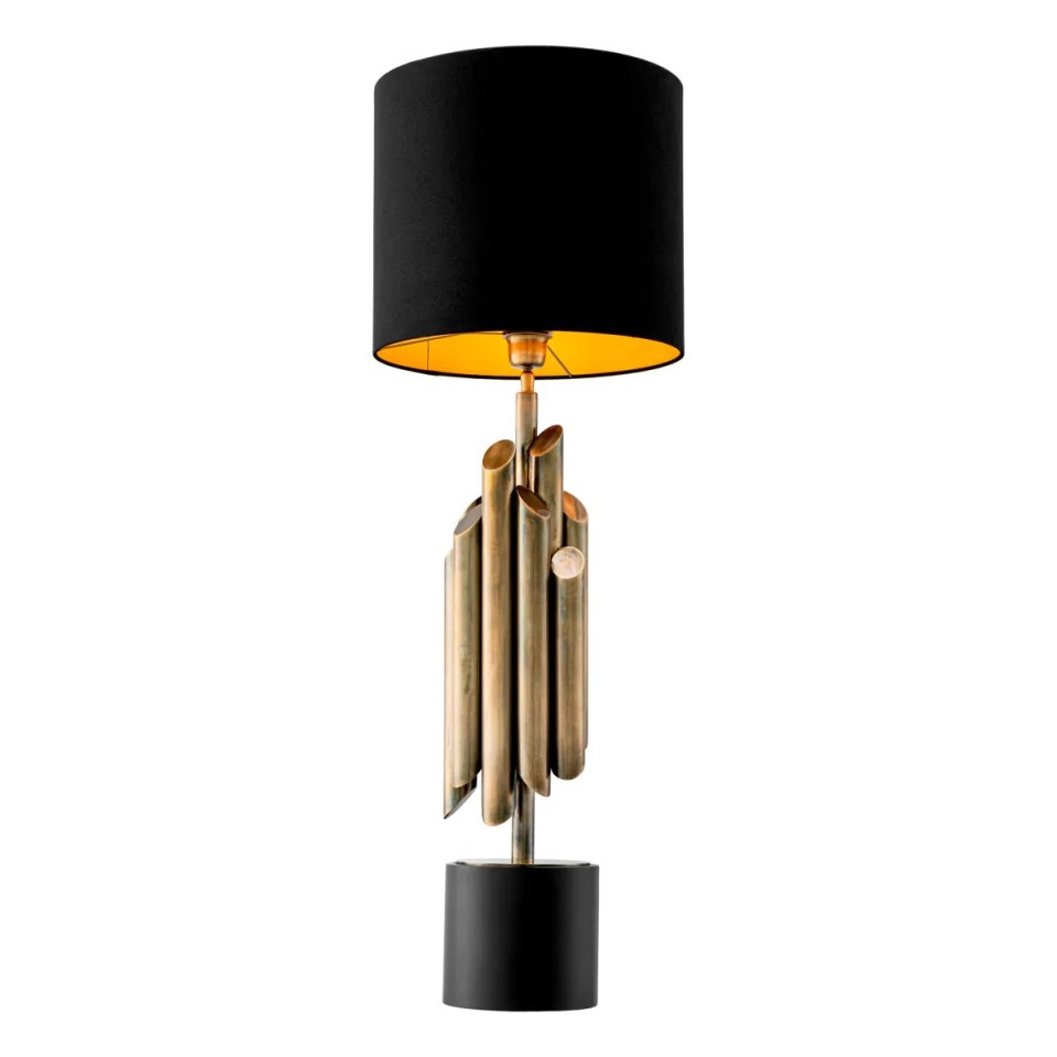 Beau Rivage Table Lamp Brass/Black 102cm