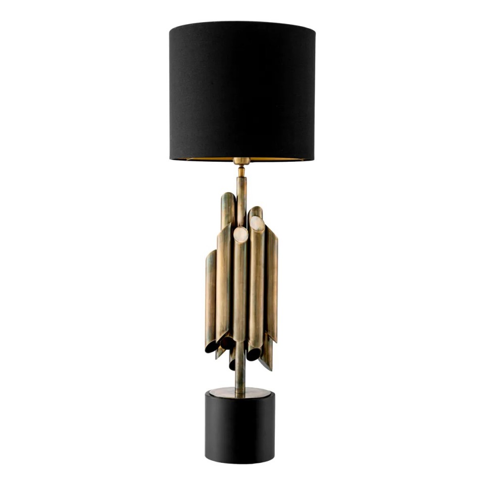 Beau Rivage Table Lamp Brass/Black 102cm