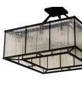 Bernardi square taklampa brons/vintage glas 80cm