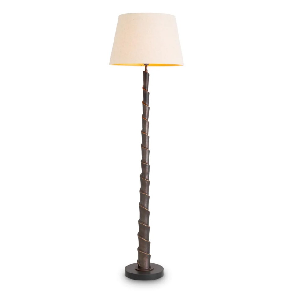 Riverbank golvlampa brons/linne 169cm