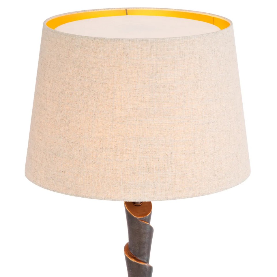 Riverbank golvlampa brons/linne 169cm