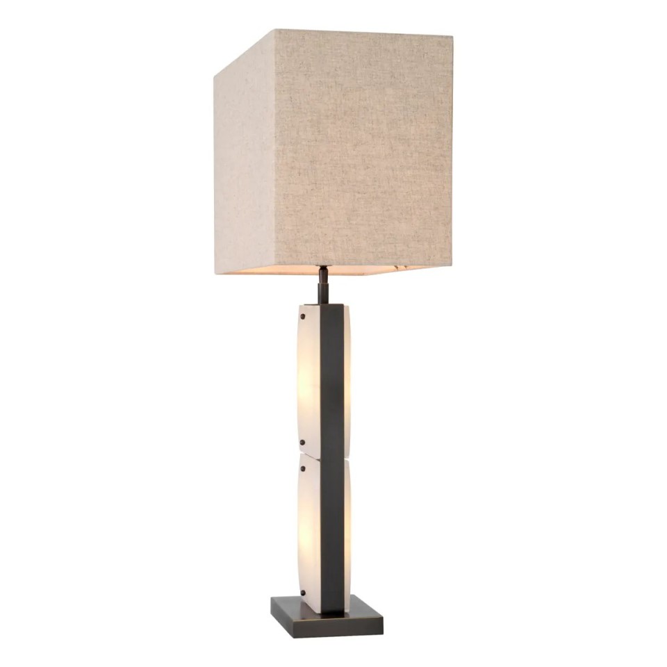 Ortiz bordslampa brons/alabaster 95cm