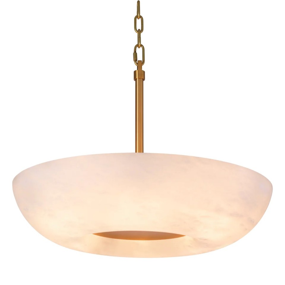 Ariano ceiling light antique brass/alabaster 60cm